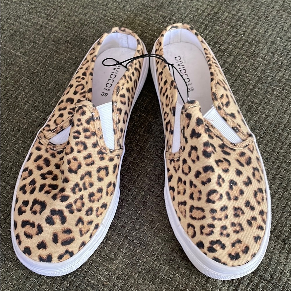 Divided H&M Leopard Print Slip-On Sneakers